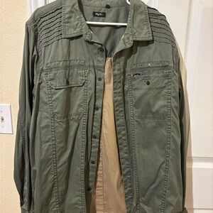 Vintage LRG Wovens Green button up Shirt XL